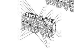 hydraulický rozvaděč Case PY30V00063F1 PY30V00063F1 pro minibagru Kobelco SK55SRX