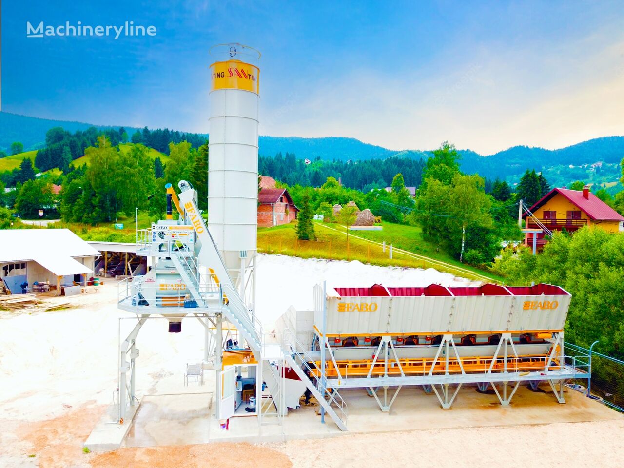 nový betonárna FABO CENTRALE À BÉTON COMPACTE À GODET 100 M3/H | STOCK