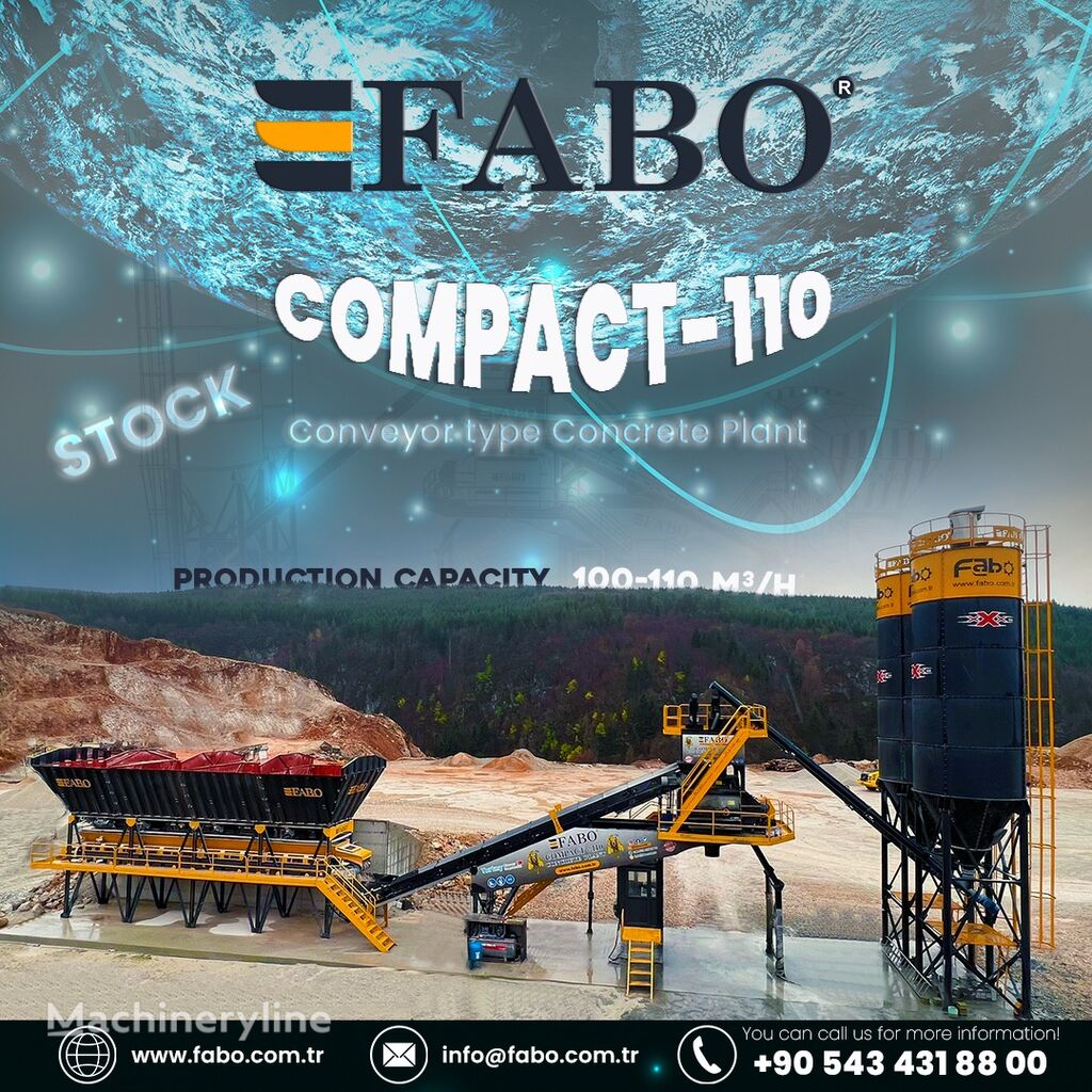 nový betonárna FABO  COMPACT-110 CONCRETE PLANT | CONVEYOR TYPE