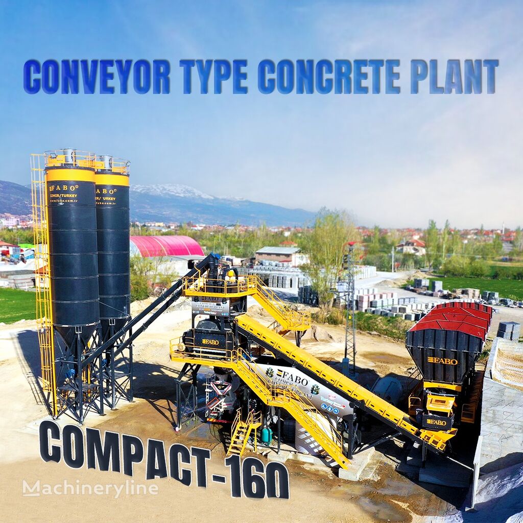 nový betonárna FABO  COMPACT-160 CONCRETE PLANT | CONVEYOR TYPE | Ready in Stock