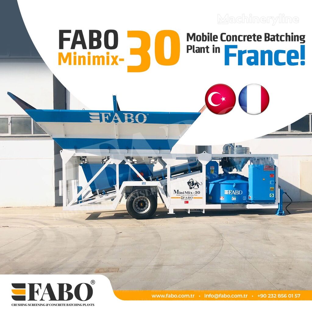 nový betonárna FABO MOBILE CONCRETE PLANT CONTAINER TYPE 30 M3/H FABO MINIMIX