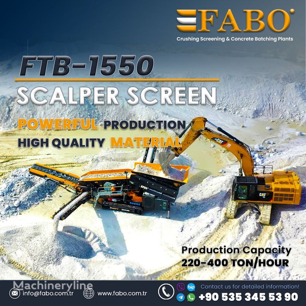 nový drtič FABO FTB 15-50 MOBILE SCALPING SCREEN